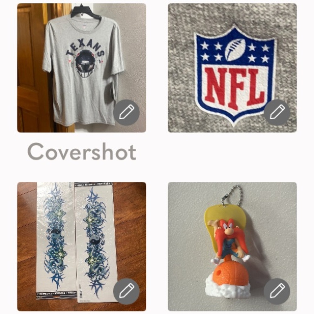 NEW Houston Texans NFL tee XL kid teen+2🐲NIP☯️decals+ Yosemite Sam keychain 4“